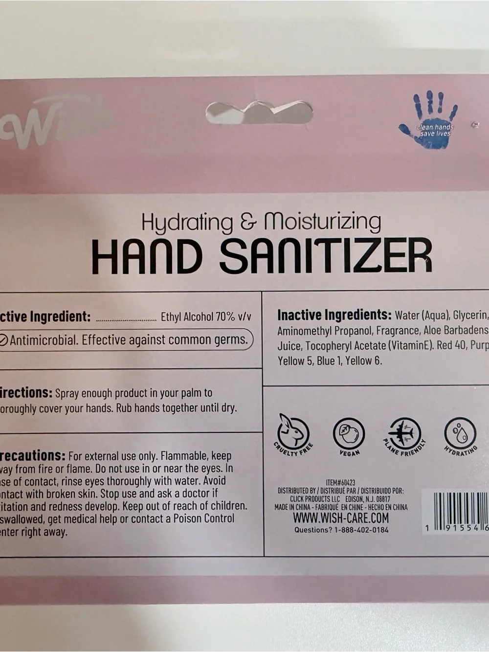 Wish hydrating moisturizing